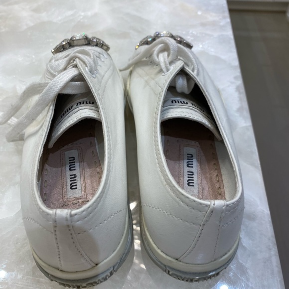 Miu Miu white crystal sneakers - Picture 3 of 3
